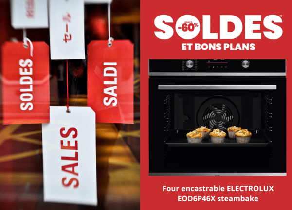 Soldes d'été : Four encastrable ELECTROLUX EOD6P46X steambake