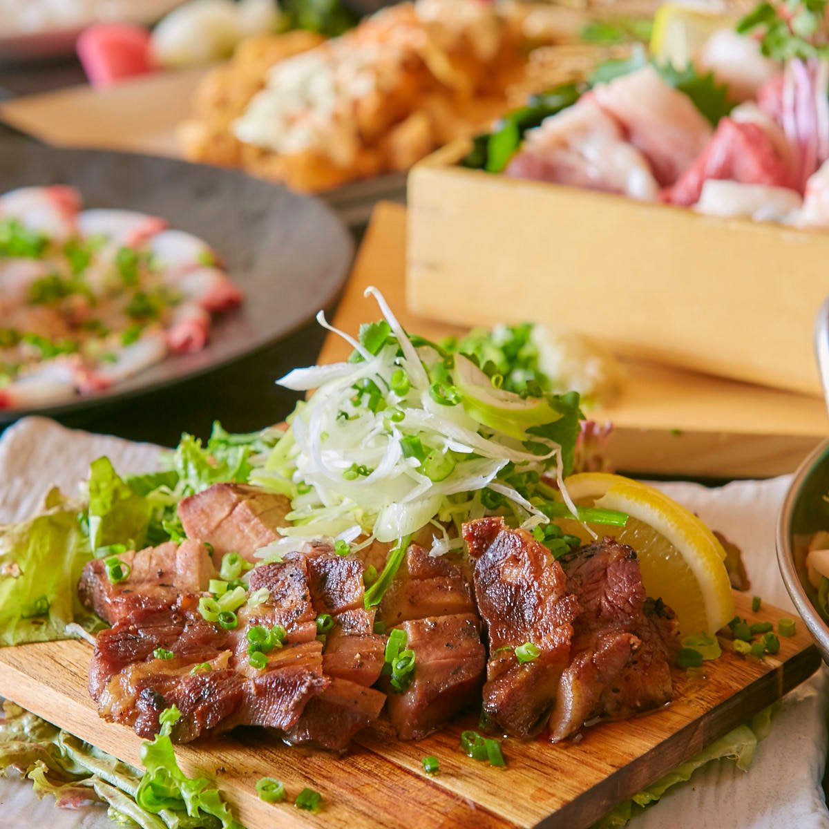 ■蘭-Ran-■旬の天麩羅、厚切り牛タンの炙り焼き付コース【2時間飲み放題付き8品4480円】