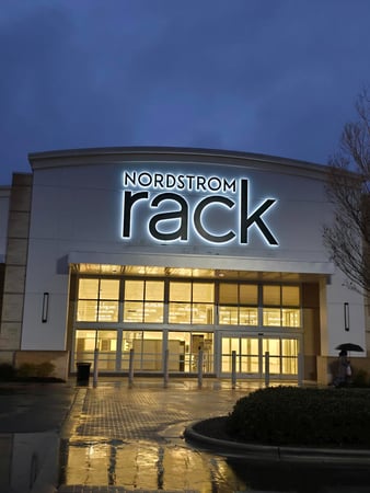 Exterior store front of Nordstrom Rack Park West Village in Morrisville