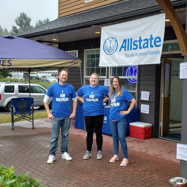 A little morning rain at Aquafest will not slow down this team! For the record, we all got sunburned that day...