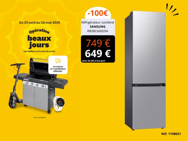 Réfrigérateur combiné SAMSUNG RB38C600DSA