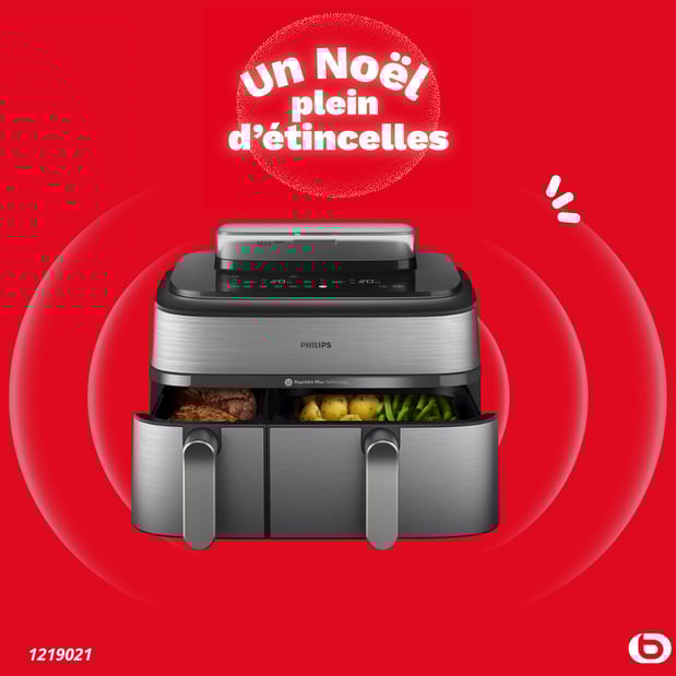 Airfryer PHILIPS Double Panier vapeur Série 5000 9,0L NA555/00