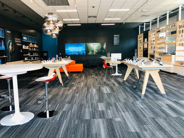 As you walk in.