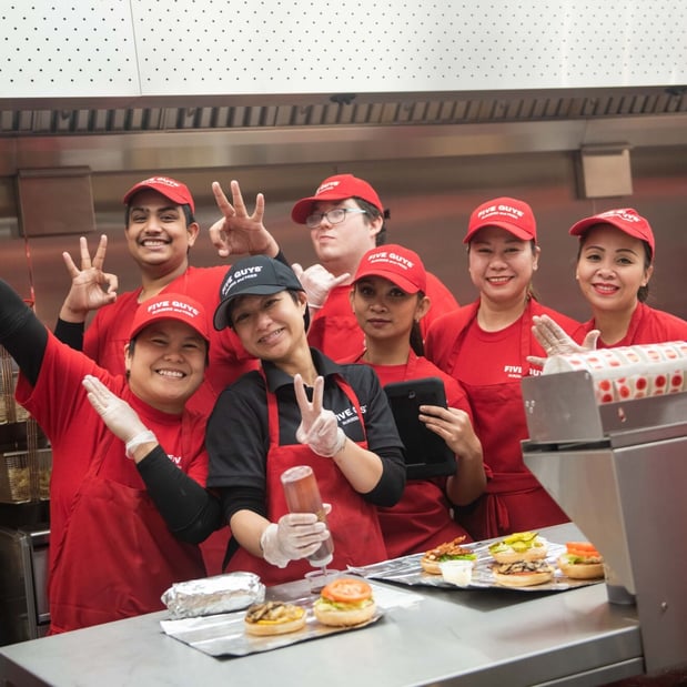 NOW HIRING AT FIVE GUYS K11!