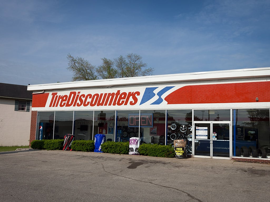 front of store