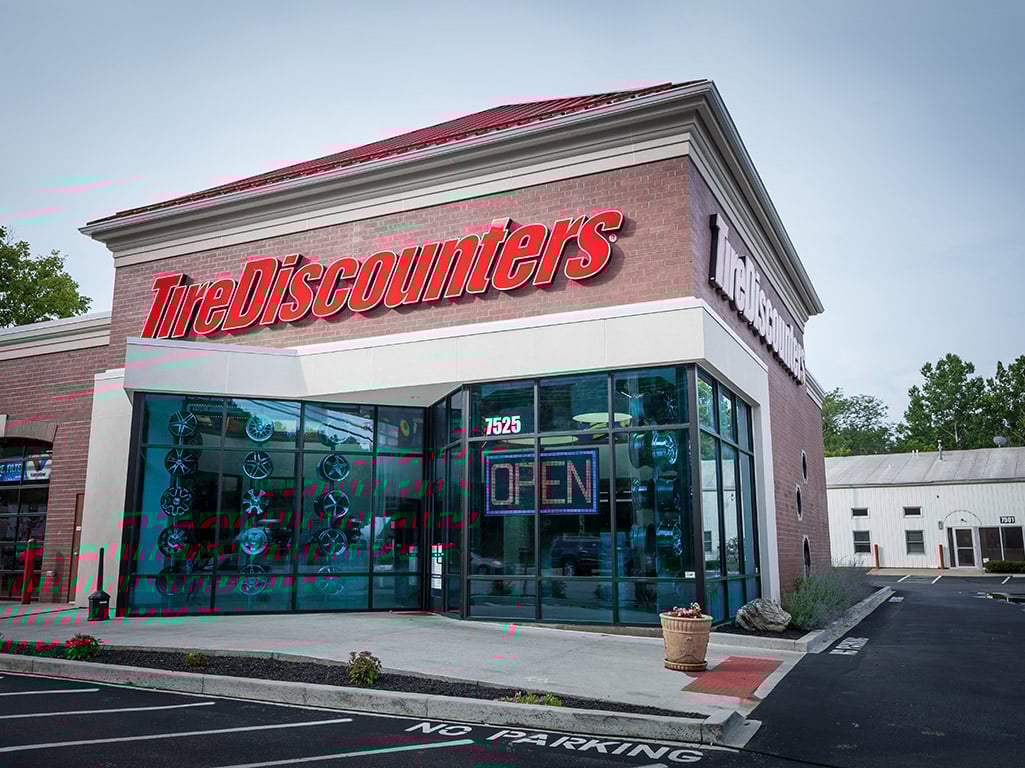 front of store
