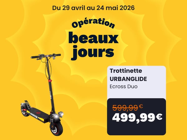 Trottinette électrique URBANGLIDE Ecross Duo
chez boulanger lyon cordeliers