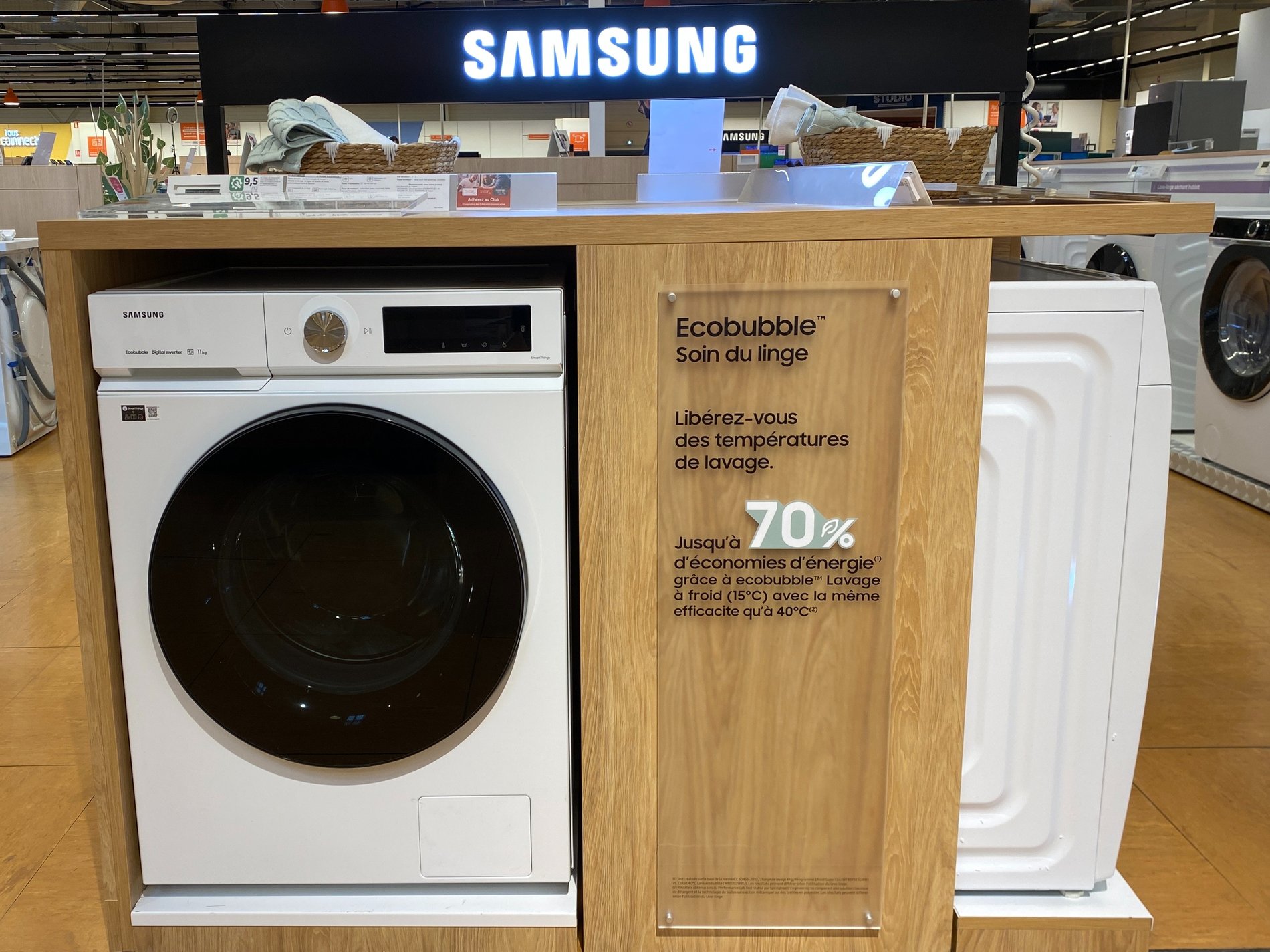 Le lave linge hublot Samsung chez Boulanger Troyes - Saint Parres Aux Tertres!