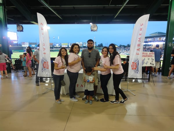 Group of people at Skeeters Stadium