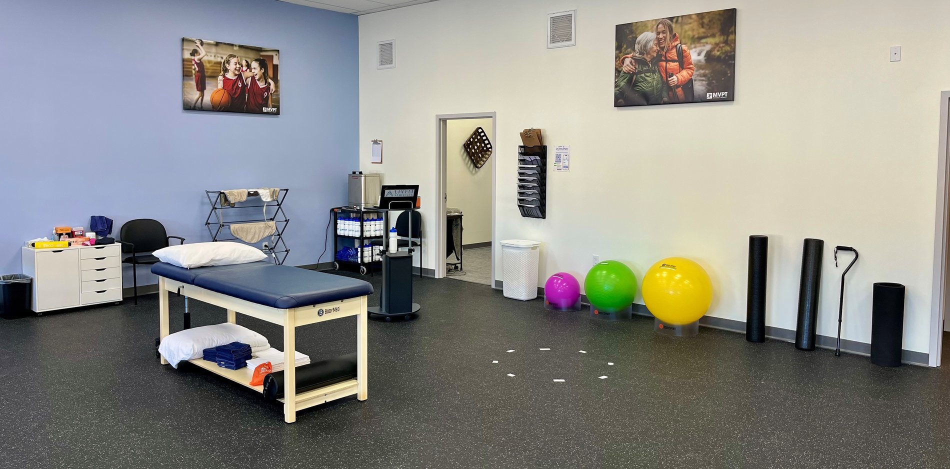 MVPT Physical Therapy - Biddeford, Maine Patient Care Area and equipment- Now Accepting New Patients.