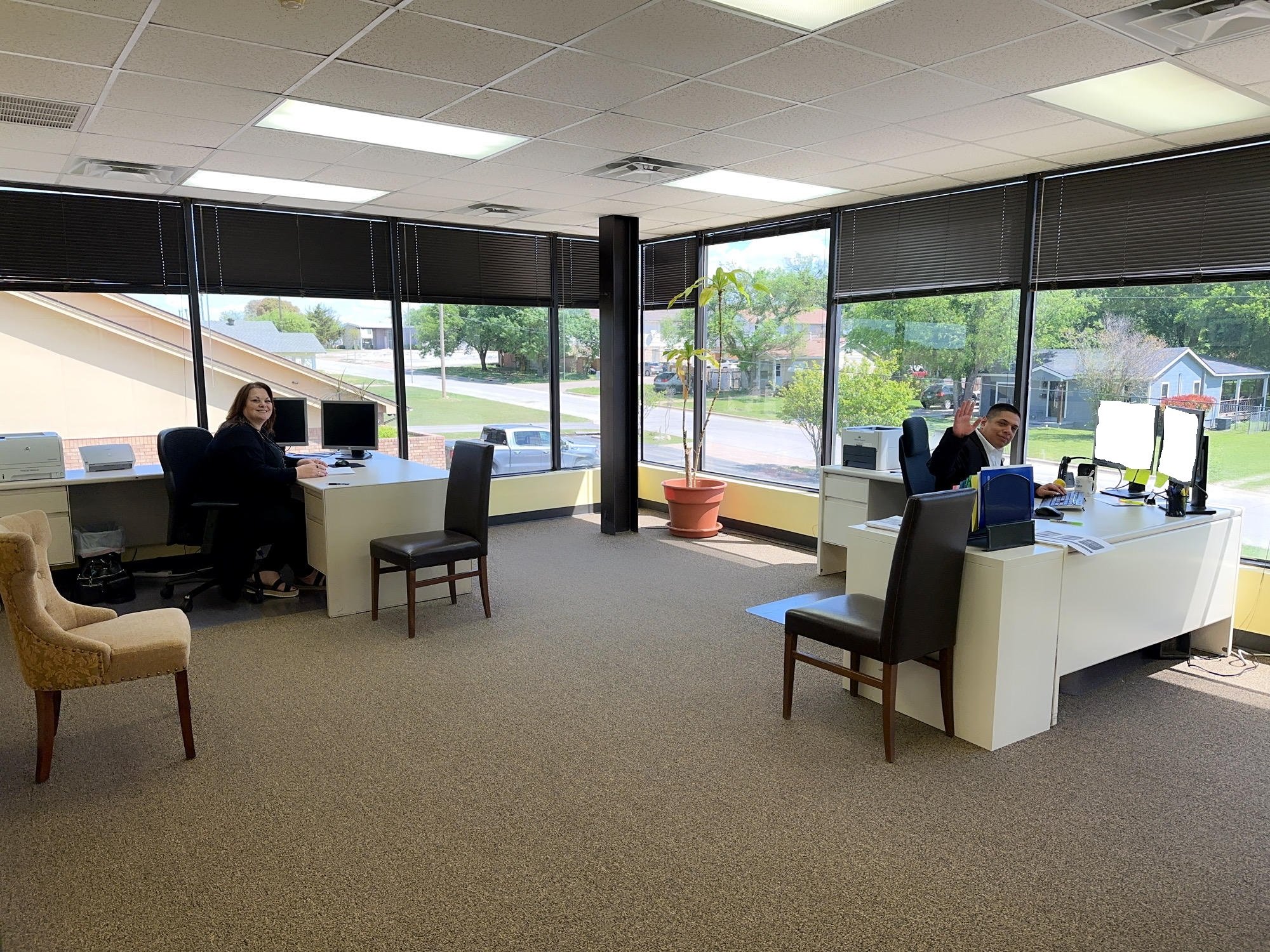Everyone working hard.