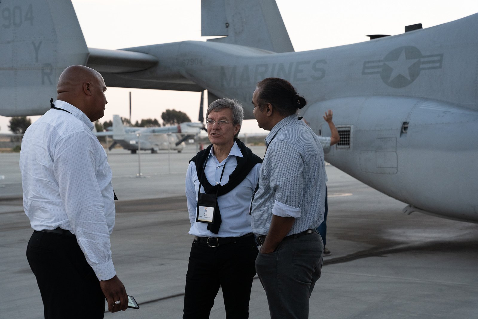 June 2022, Talking with Tom Wilson, Chairman, CEO and President of Allstate Insurance co at Miramar Airforce Base.