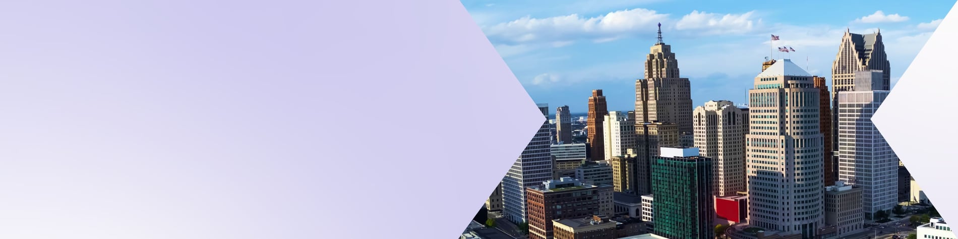 the skyline of Detroit, Michigan
