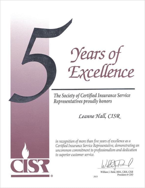Certified Insurance Service Representative