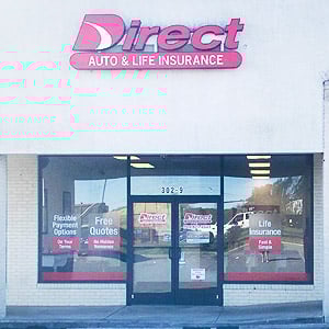 Direct Auto Insurance storefront located at 302 East Dixon Boulevard, Shelby