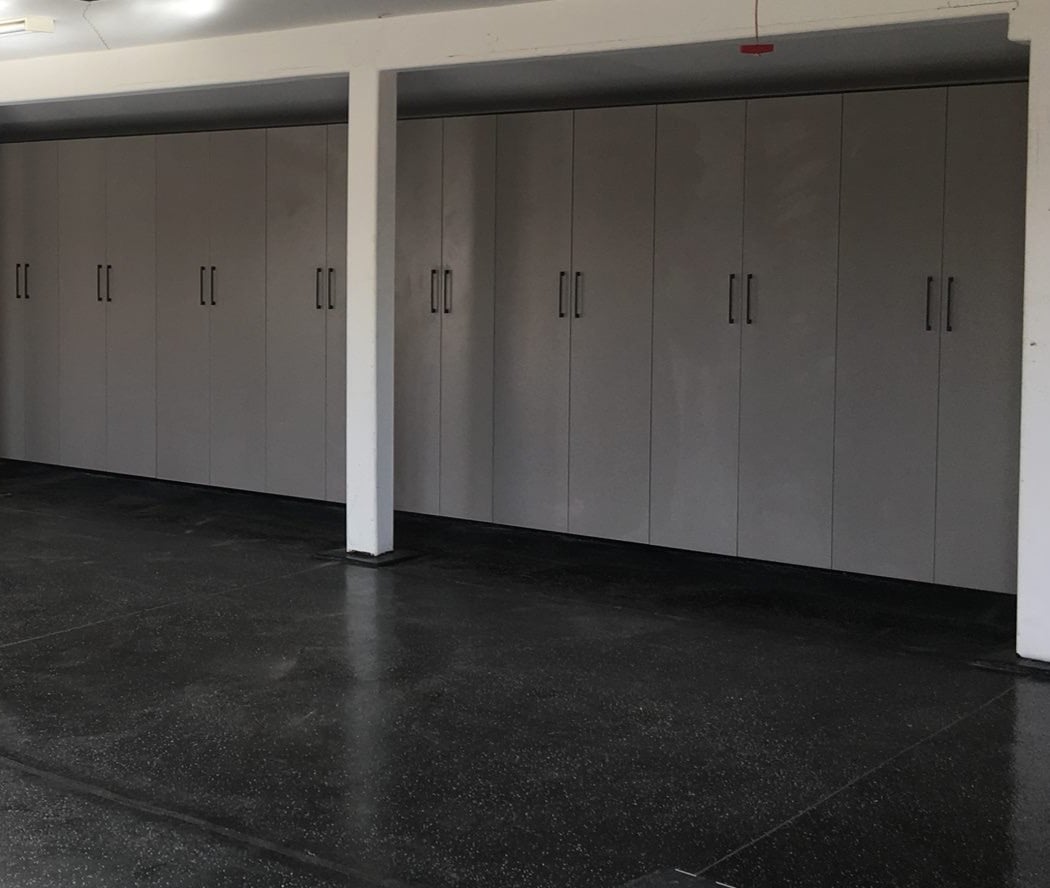 Custom Garage Storage Plenty of garage storage with the custom built design