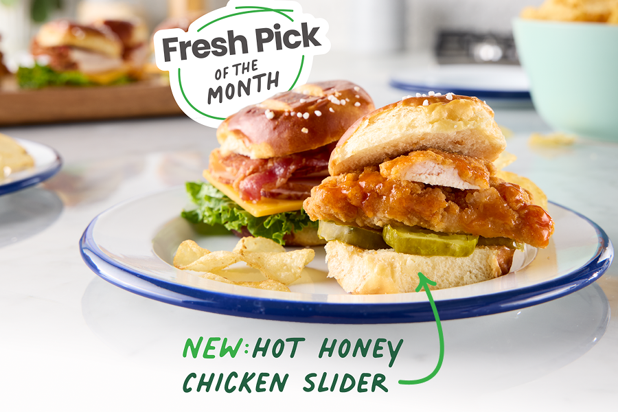 fresh pick of the month new hot honey chicken slider