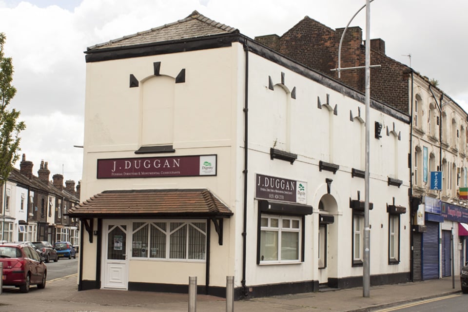 J Duggan Funeral Directors in Widnes, Cheshire.