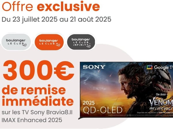 Offre exclusive sur les TV Oled Bravia 8 II