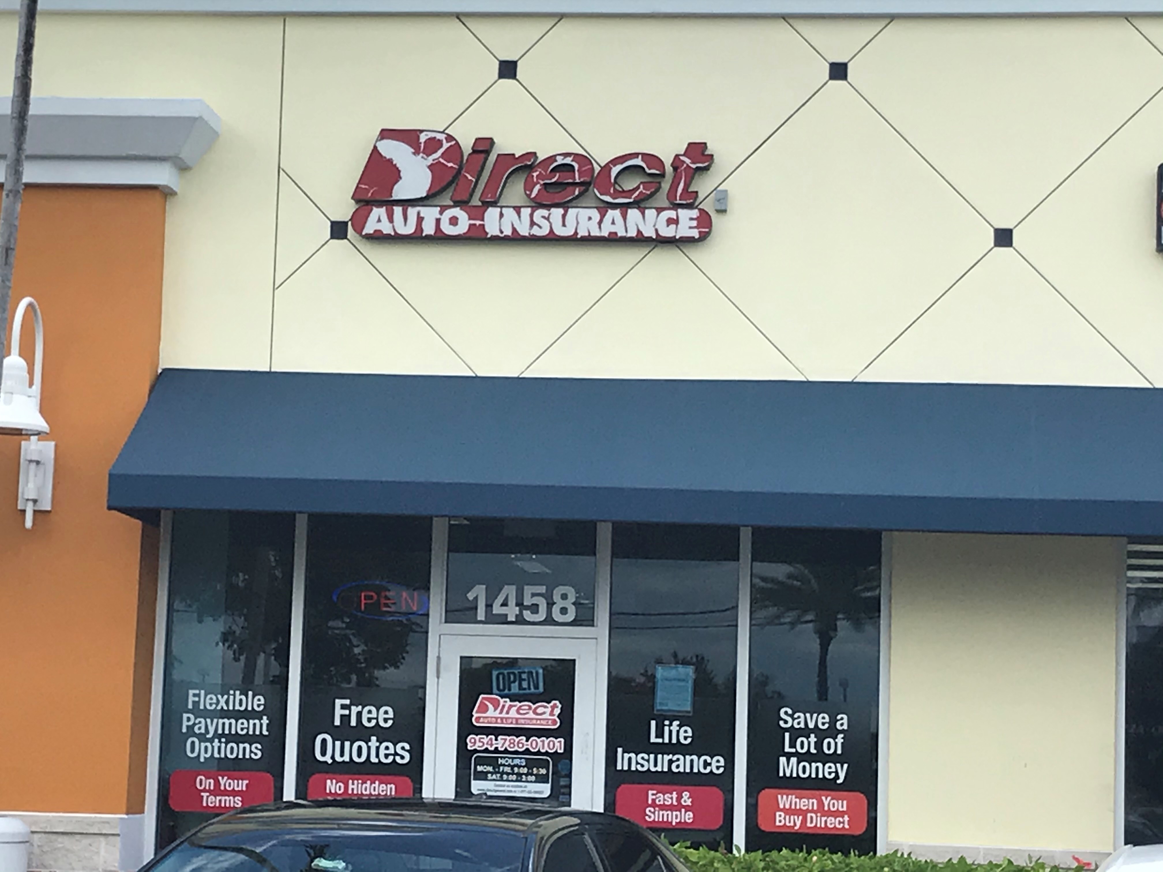 Direct Auto Insurance storefront located at 1458 South Federal Highway, Deerfield Beach