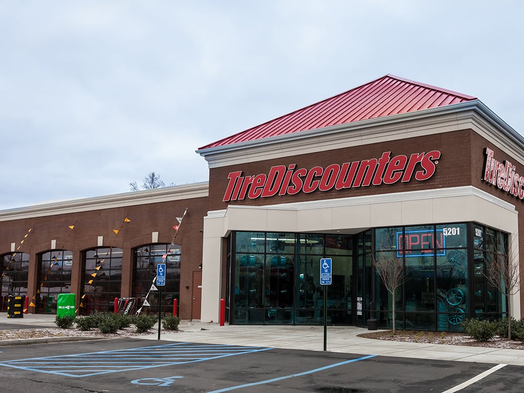 front of store