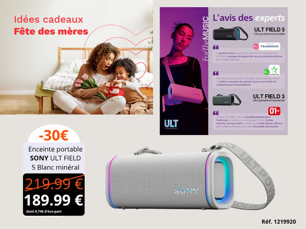Enceinte portable SONY ULT FIELD 5 Blanc minéral
