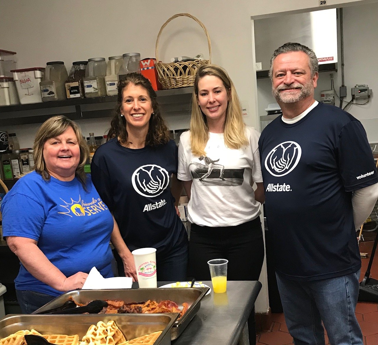 Chantilly Allstate Insurance Agent Volunteering at the NVFS SERVE family shelter in Virginia
