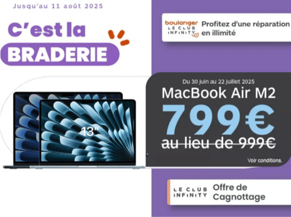 Macbook Air Apple braderie Boulanger Trélissac Périgueux