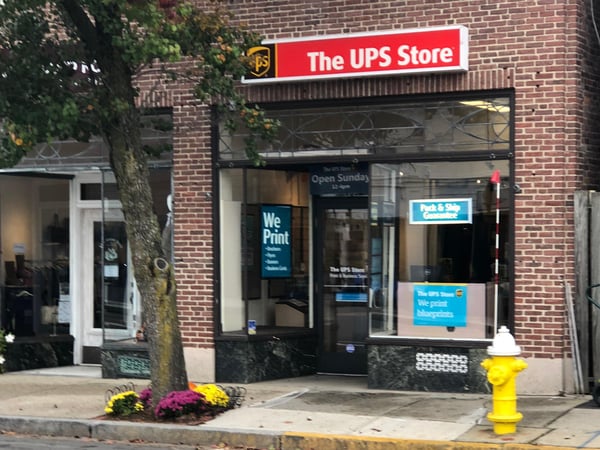 Exterior storefront shot of The UPS Store #2897 in Needham, MA