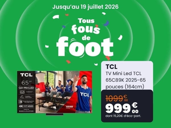 TV Mini Led TCL 65C89K 2025-65 pouces (164cm)