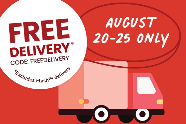 free delivery code: FREEDELIVERY August 20 through 25 2025 only excludes flash delivery