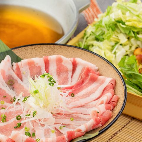 日本酒出汁の選べる 豚しゃぶしゃぶ(一人前)