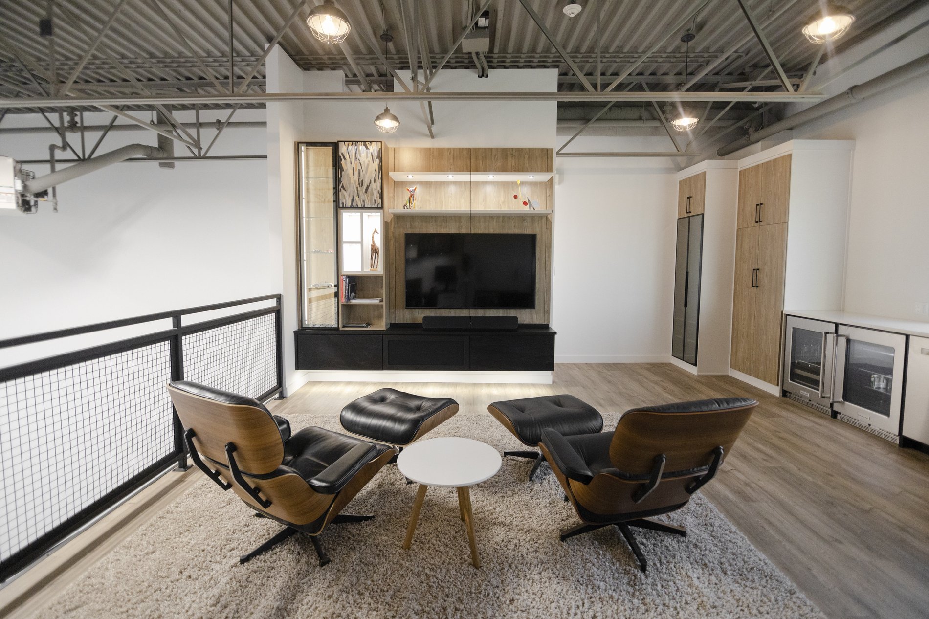 Custom Condo Garage System Custom condo garage system, media center, and wall bed by California Closets Edmonton, Alberta.