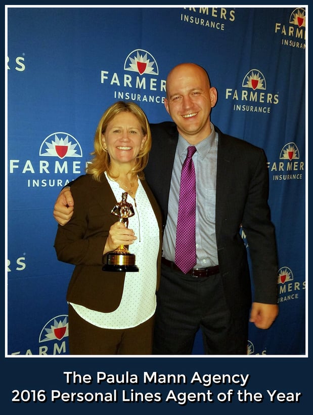 The Paula Mann Agency recognized as 2016 Personal Lines Agent of the Year!!
