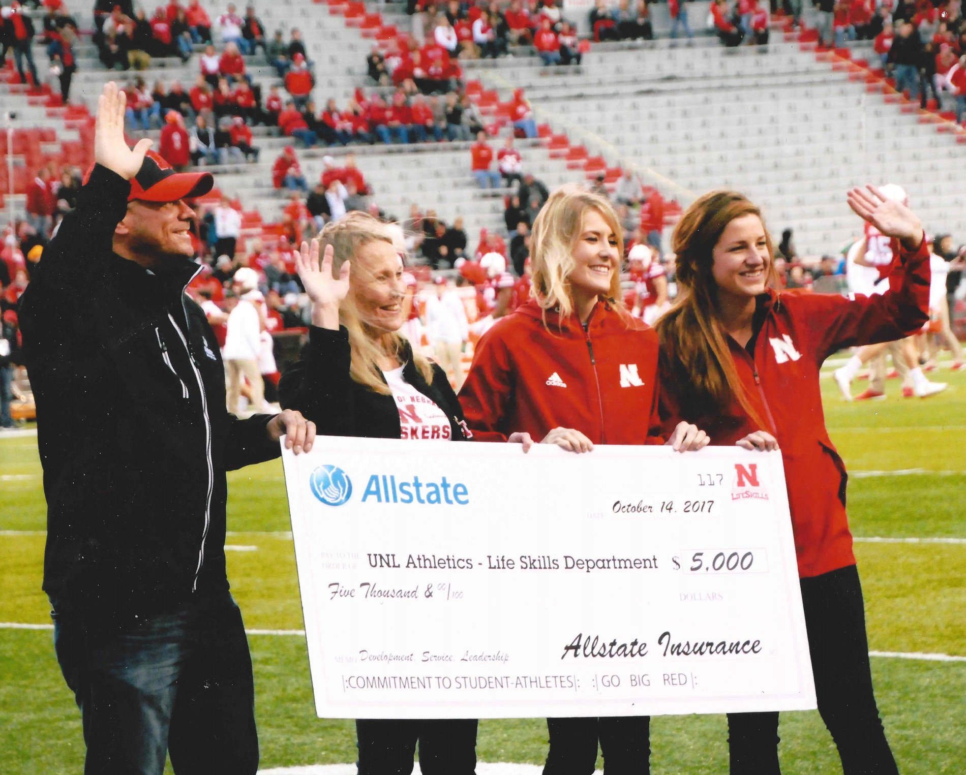 $5,000 grant for the UNL Athletics-Life Skills Department.