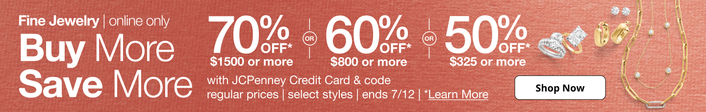 Save up to 70% off on fine jewellery at JCPenney!