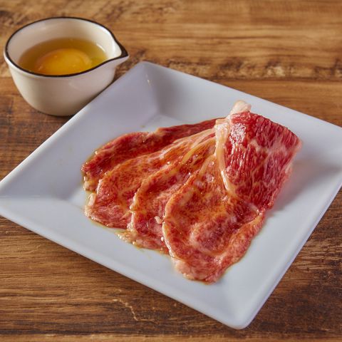 国産黒毛和牛A5上ロース焼きすき~玉子付き~