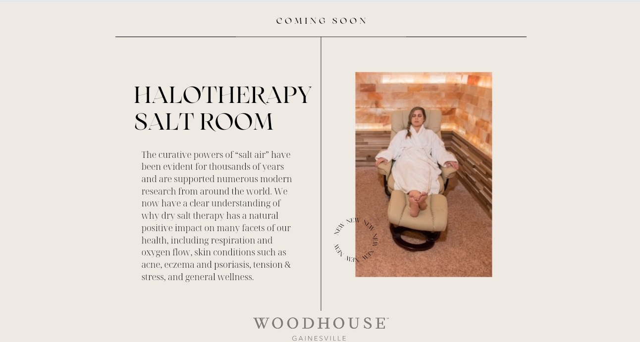 Women enjoying the benefits in the Halotherpy room at Woodhouse Spa.