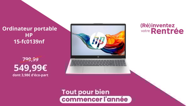 Ordinateur portable HP 15-fc0139nf à Boulanger Eragny sur Oise