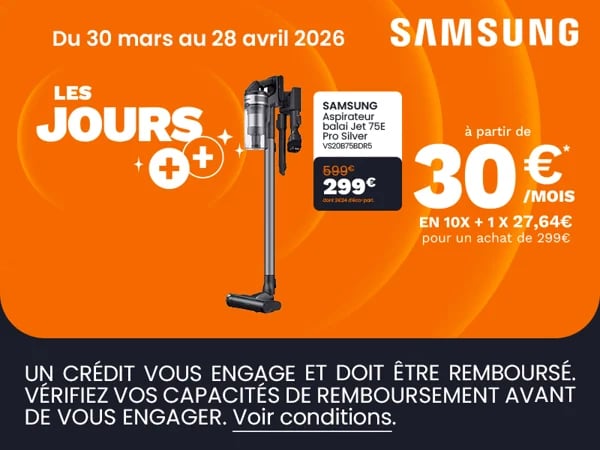 Aspirateur balai SAMSUNG Jet 75E Pro Silver VS20B75BDR5