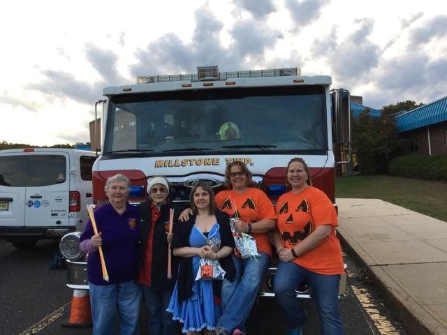 Members of the Millstone Township Ladies Auxiliary Trunk or Treat event. .