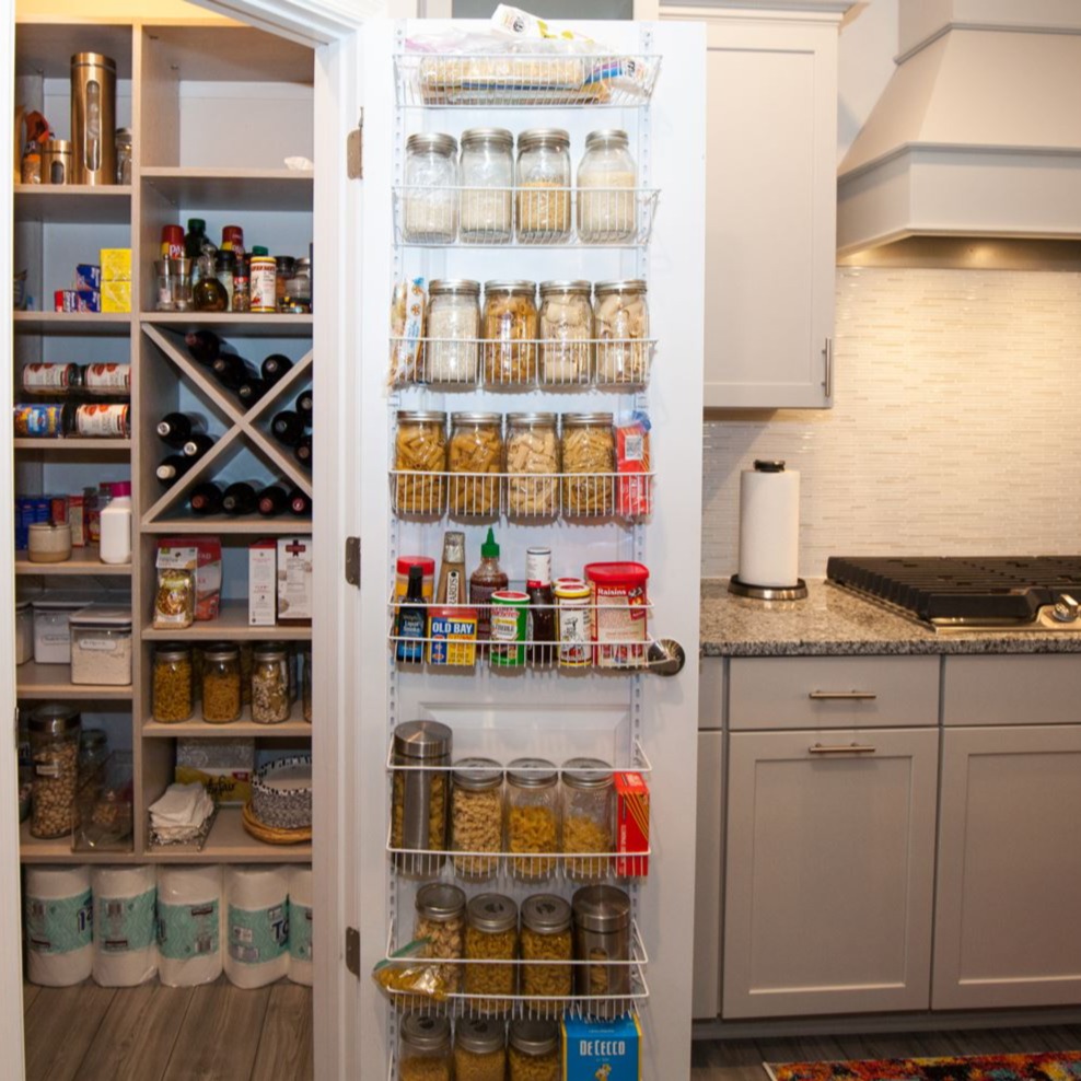 Custom Pantry with Wine Display Custom Pantry with Wine Display