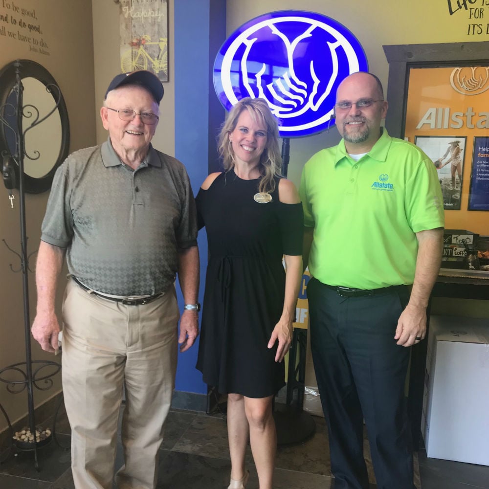 With Mr. Red Fisher, the original agency owner, who opened the agency in 1972.