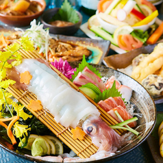 1月◆烏賊姿付き豪華コース(鍋なし★16種10品5000円→日~木3H飲放付【4000円】週末2H