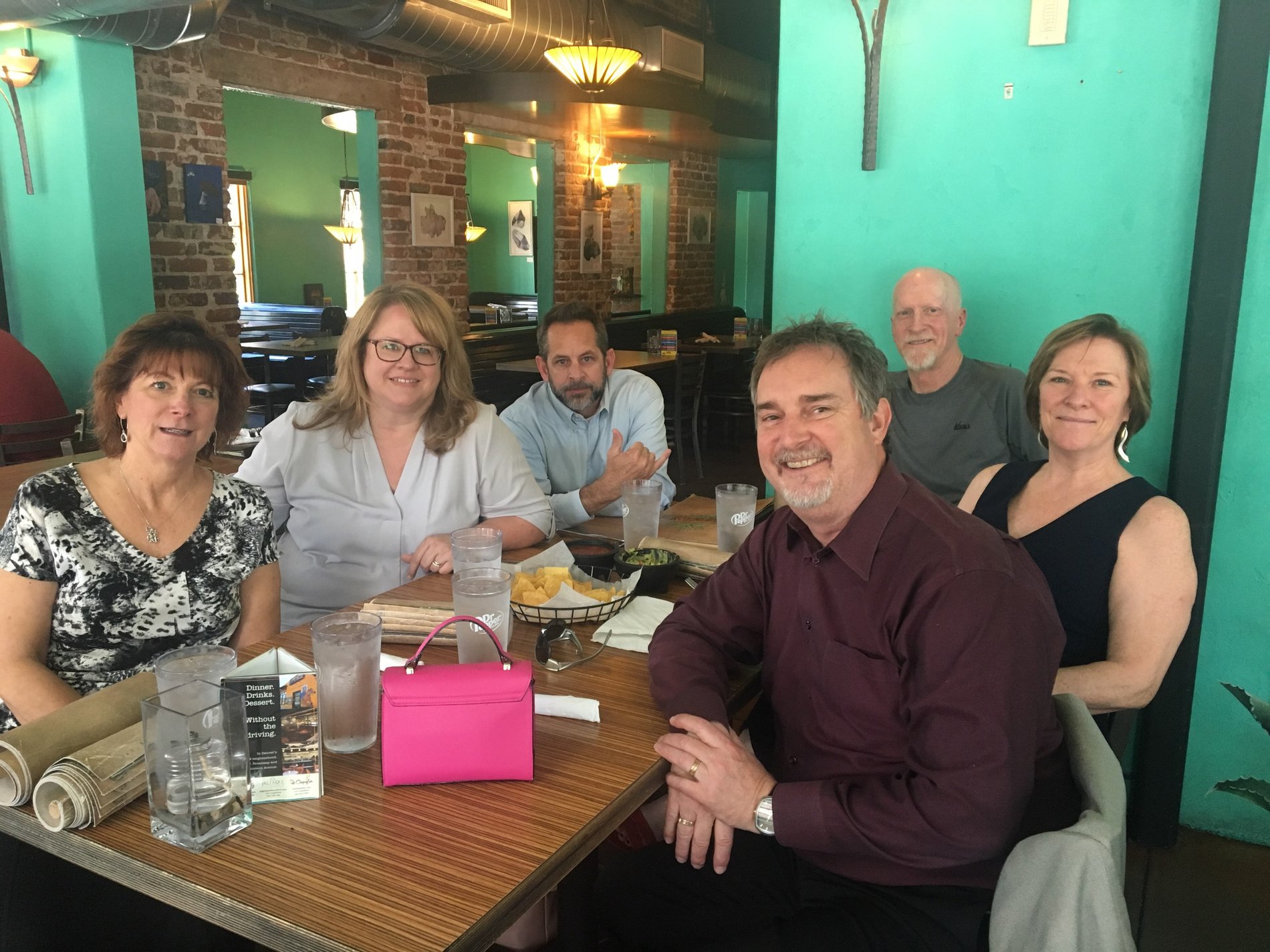 Staff lunch together