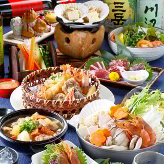 1/6~◆イカ姿造・刺盛・選べる豪華鍋付「贅沢新年会」コース◆2h飲放付10品【4000円(税抜)】