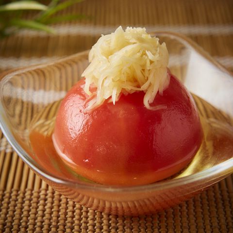 丸ごと冷やしトマト ~刻みがりのせ~