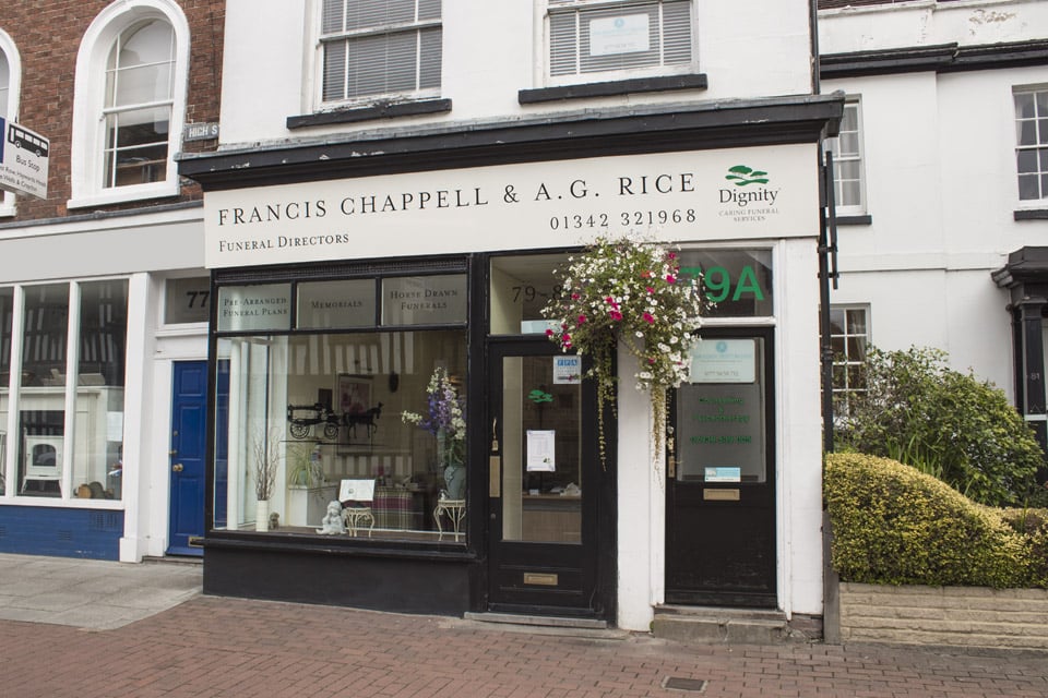 Francis Chappell & A G Rice Funeral Directors in East Grinstead, West Sussex.