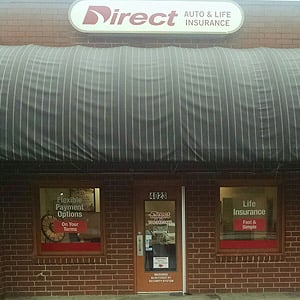 Front of Direct Auto store at 4023 East Brookshire Boulevard, Charlotte