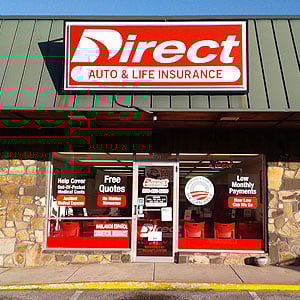 Front of Direct Auto store at 1731 Center Point Parkway, Birmingham